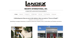 Desktop Screenshot of landexresorts.com